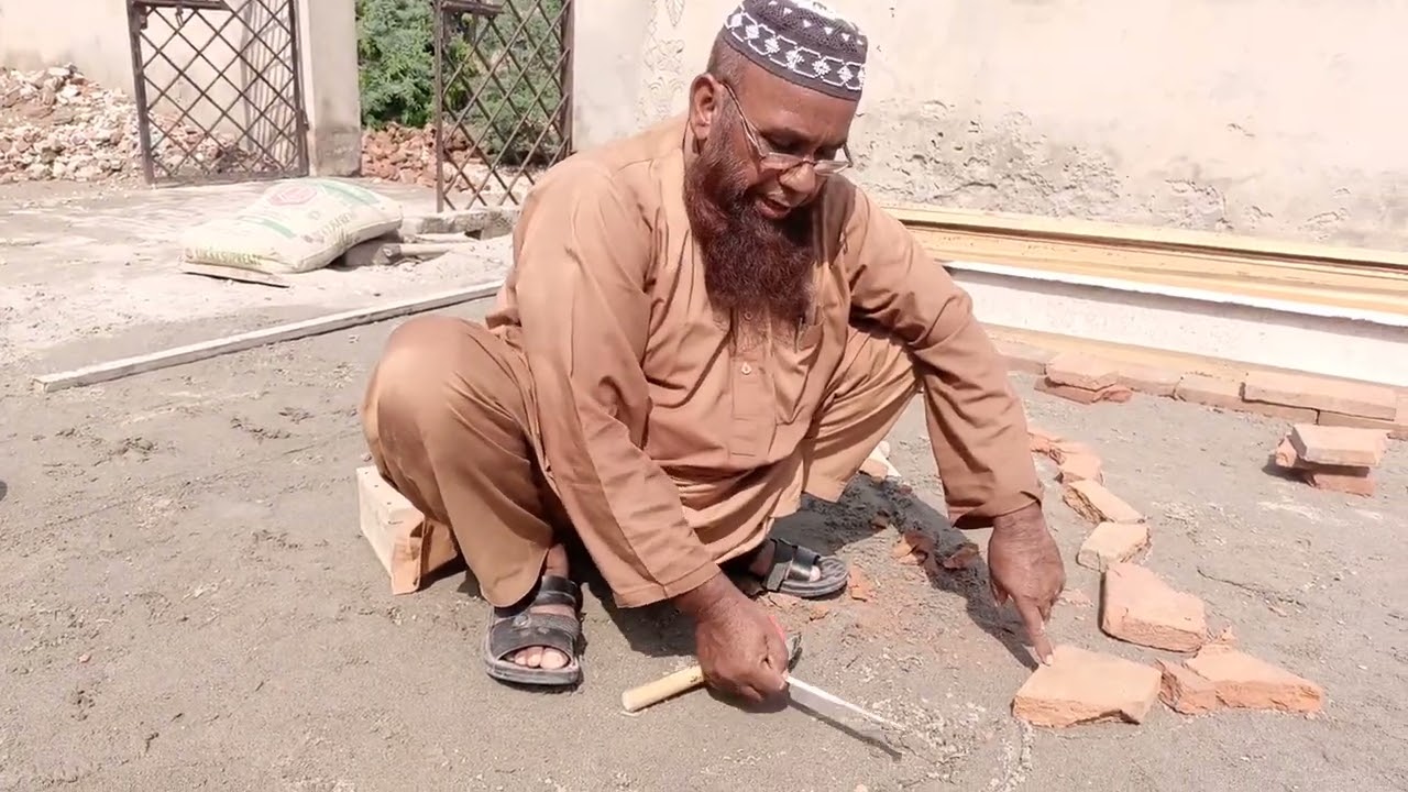 زمین پر دانے دار ڈاٹ بنانے کا طریقہ پھر اسکو مسجدپر لگانے کا طریقہ Dany dar daat ka treqah 