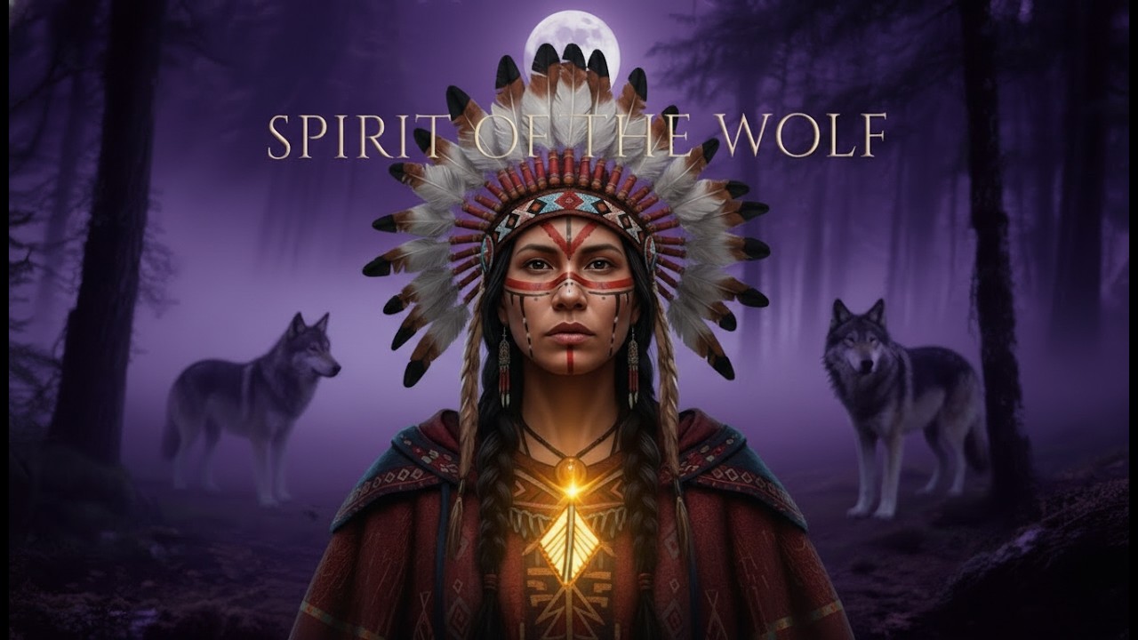 Spirit of the Wolf | Native American Spiritual Music | Spiritual Warrior Under the Full Moon