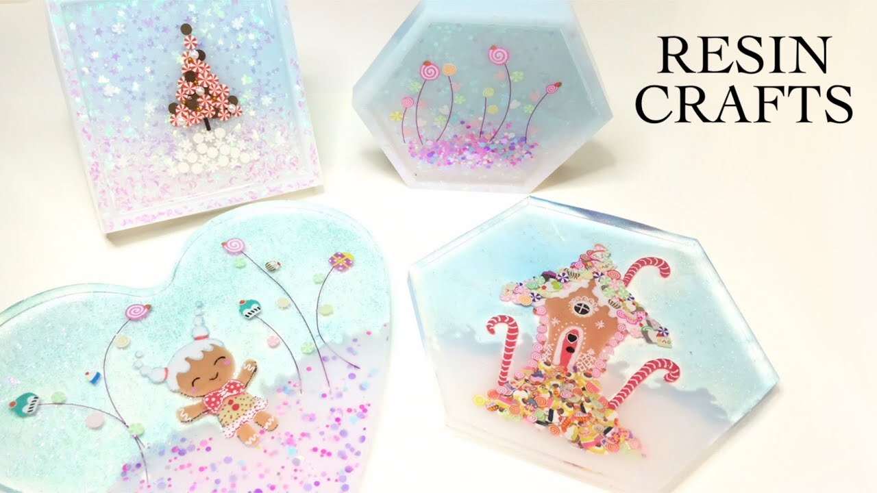 Resin Crafts- Christmas Coasters- Funshowcase- DIY