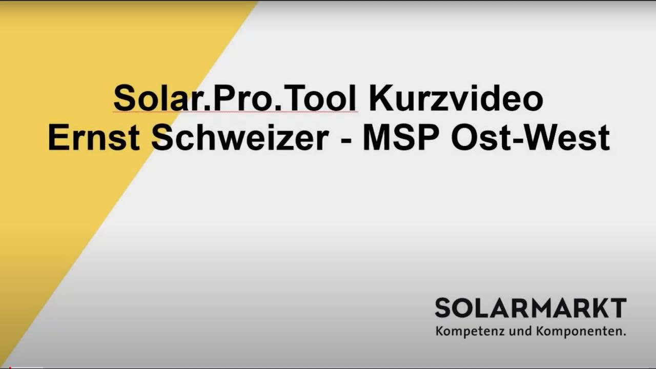 Solar.Pro.Tool - Ernst Schweizer MSP Ost-West