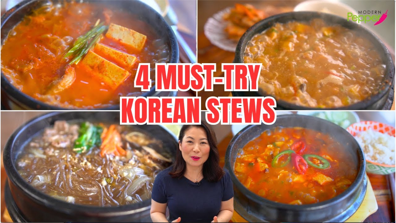 4 MUST-TRY Korean Stew Recipes! You are going to LOVE these Korean Stews 김치찌개, 순두부찌개, 된장찌개, 뚝배기 불고기