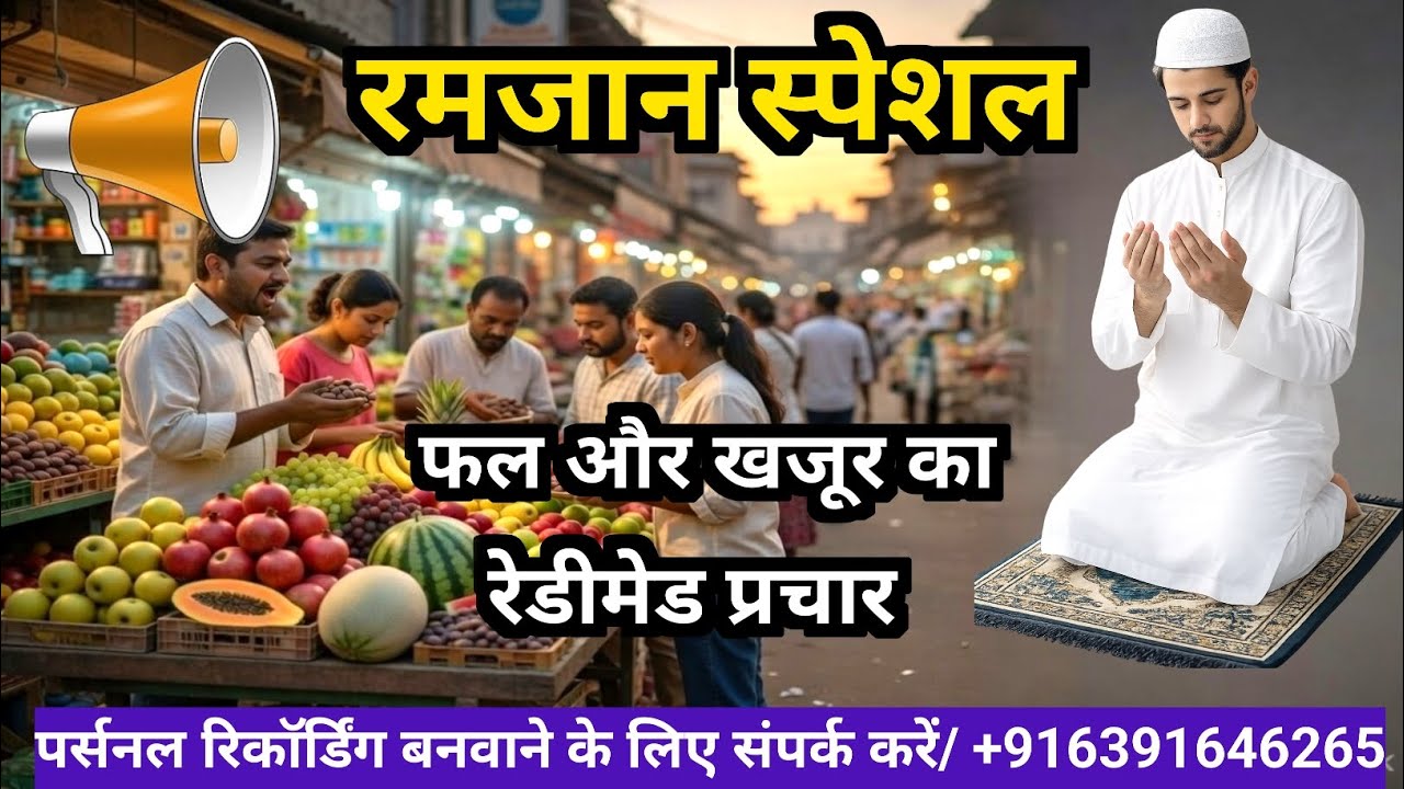 रमजान स्पेशल फल बेचने का जोरदार प्रचार | Khajur Fruits Prachar Recording | READYMADE PRACHAR