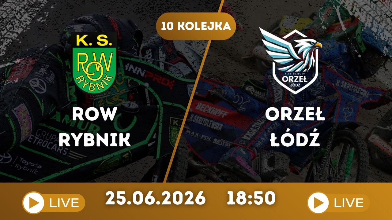 🏁🏍  Metalkas 2 Ekstraliga -  ROW Rybnik VS Orzeł Ł&oacute;dź  🏍🏁 (2026) (ŻUŻEL NA ŻYWO)