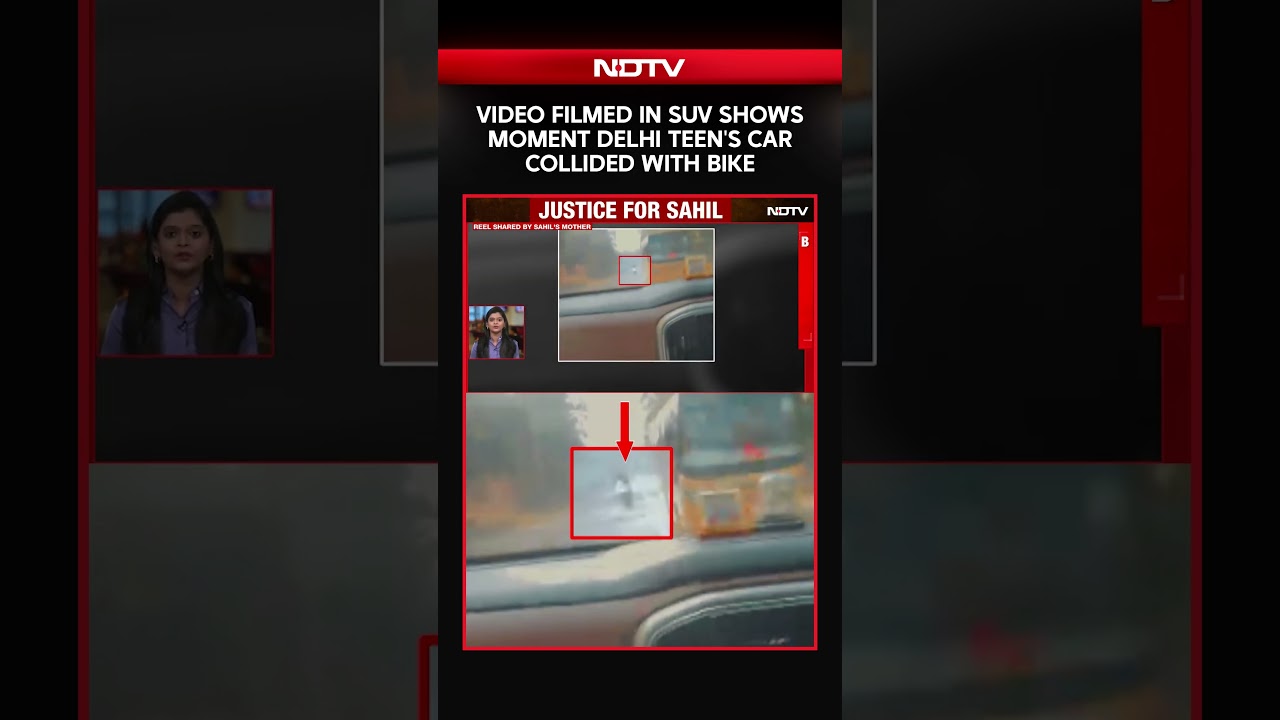 Delhi SUV Accident | Video Filmed In SUV Shows Moment Delhi Teen's Car Collided Head-On With Bike
