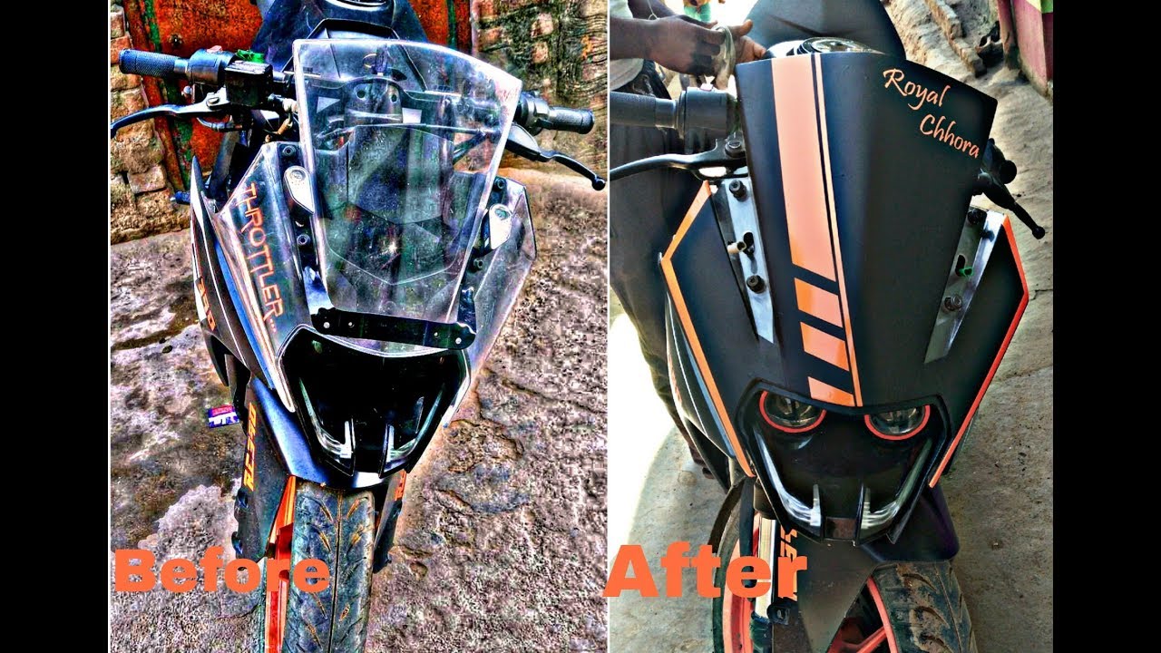 #Vlog KTM Rc 200/390 2018 || KTM RC MODIFIED WARP FRONT VISOR || Mohania kaimur || TH Vlog