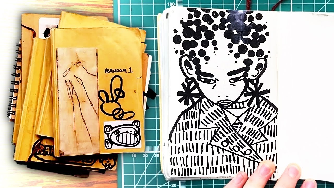 Exploring my collection of Sketchbooks !⃝✏︎●•