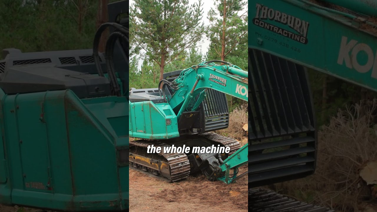 Modified Kobelco Excavators For Forestry Work