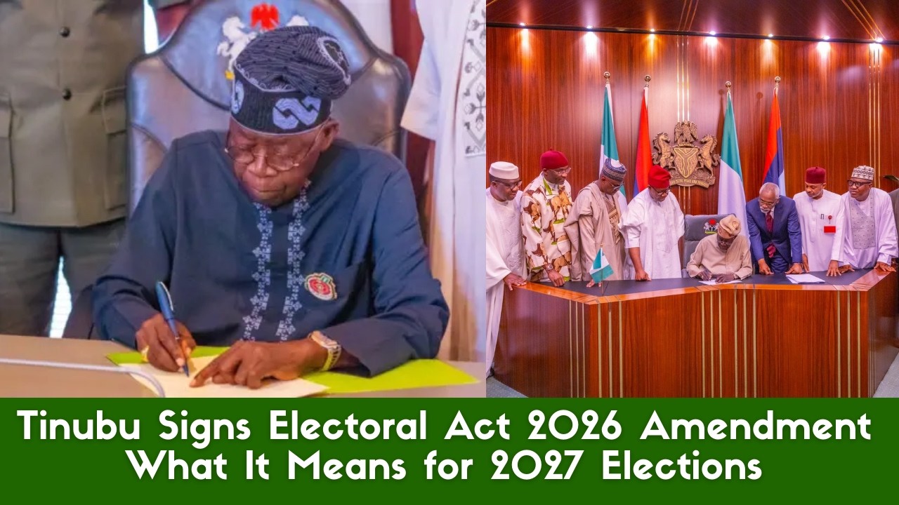 Tinubu Signs Electoral Act 2026 Amendment | What It Means for 2027 Elections