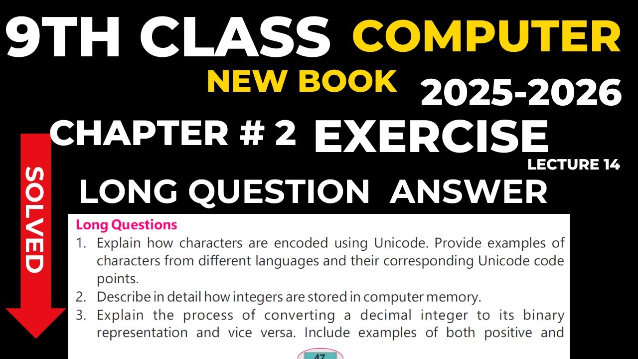 class 9 computer science chapter 2  solved exercise long question