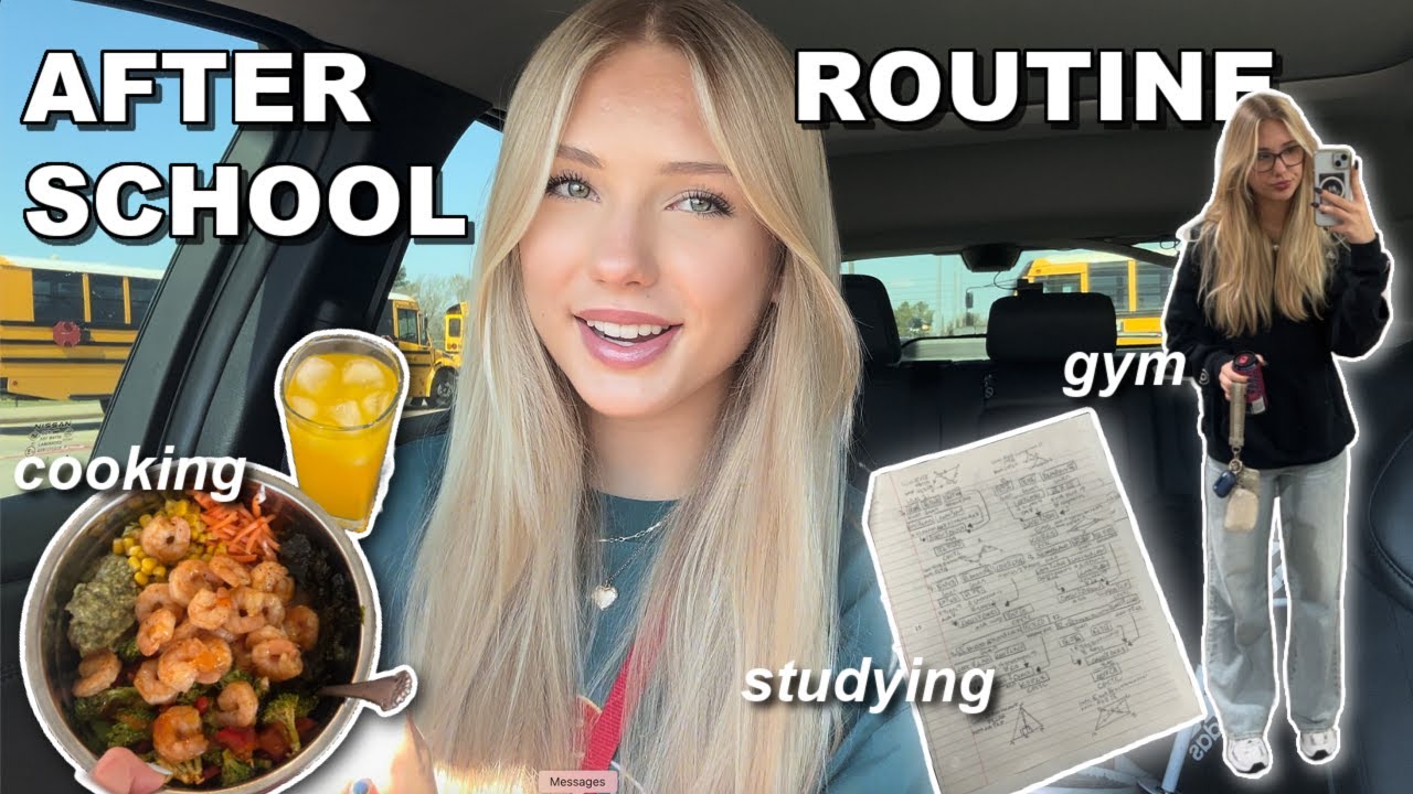 my AFTER-SCHOOL routine // studying, gym, cooking, etc.