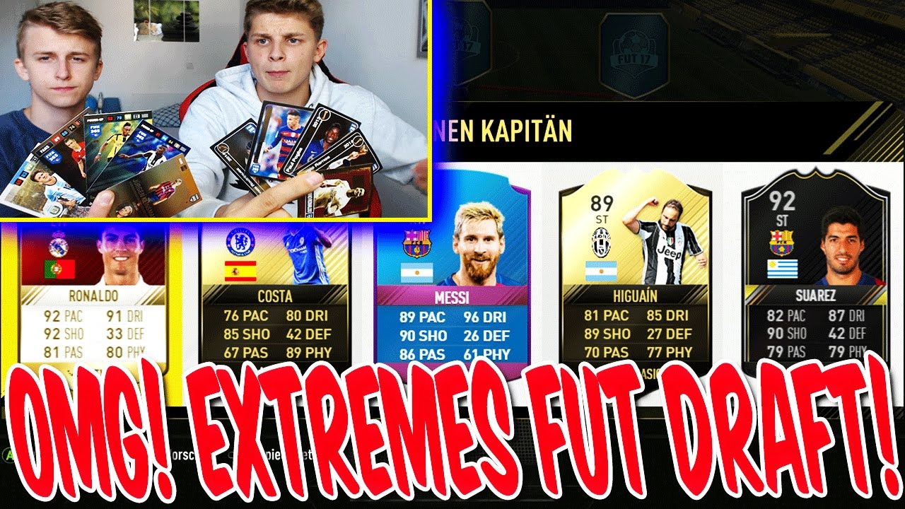 EXTREME FIFA 17 FUT DRAFT CHALLENGE vs BRUDER! + RONALDO & NEYMAR GEZOGEN! - ULTIMATE TEAM (DEUTSCH)