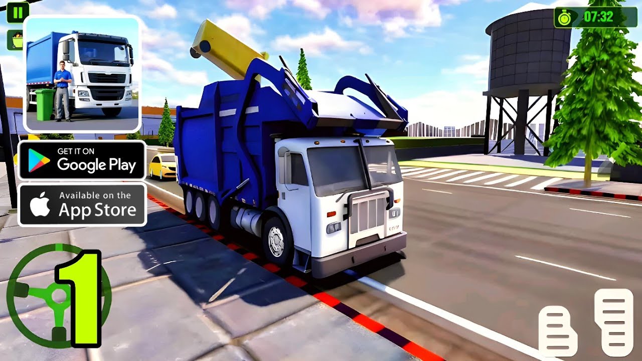 Garbage Truck Simulator Games Gameplay (Android, iOS)