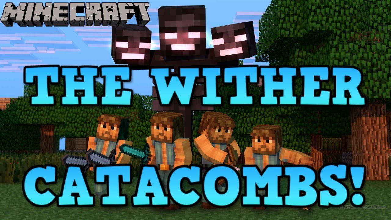 Minecraft: TRY TO SURVIVE THE WITHER CATACOMBS! Gravestone mod Showcase!