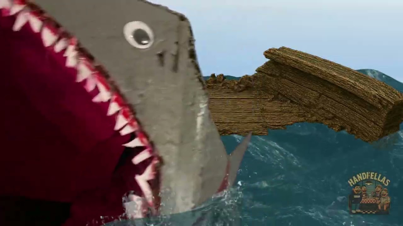 JAWS sinking the orca HANDFELLAS parody