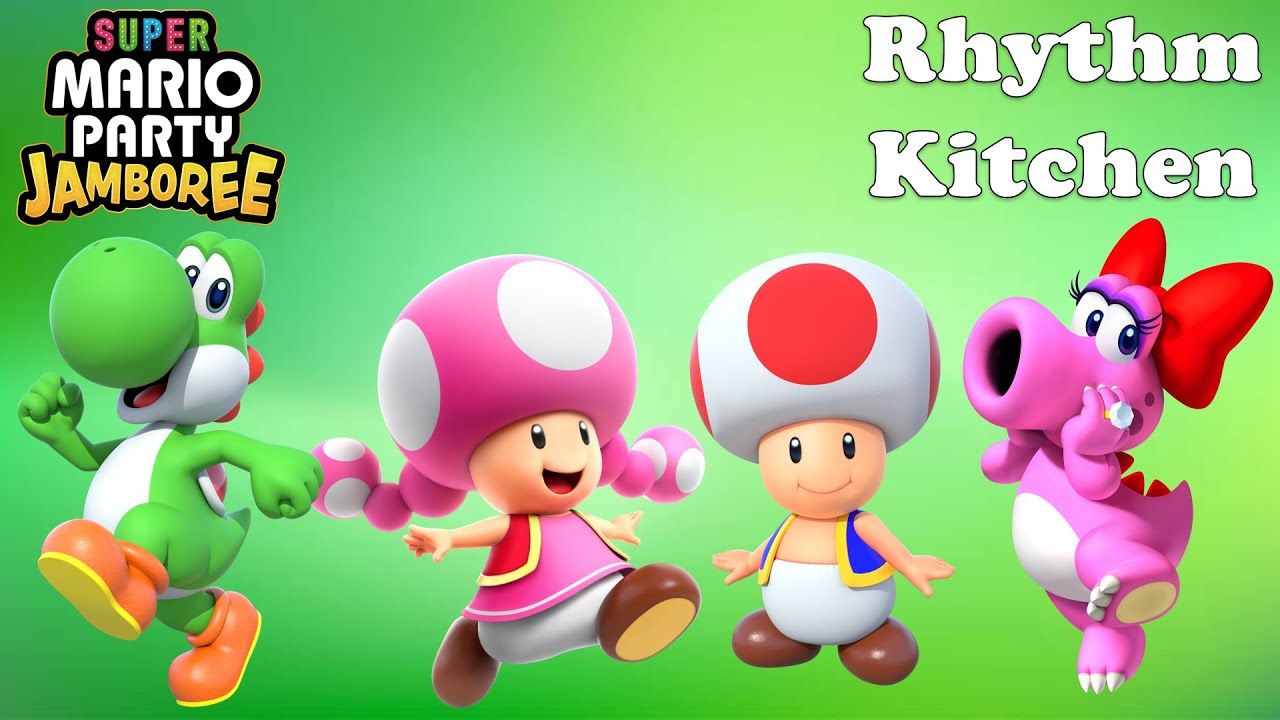 Super Mario Party Jamboree - Rhythm Kitchen - Yoshi, Toadette, Toad & Birdo Coop