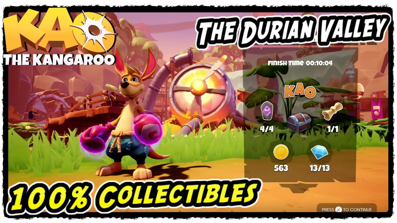 Kao The Kangaroo The Durian Valley All Collectibles (Runes, Crystals, Scrolls, KAO, Chests)
