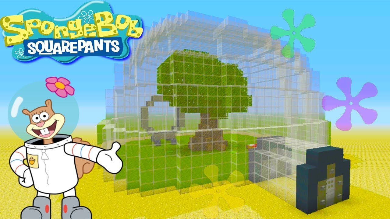 Minecraft Tutorial: How To Make Sandys Tree House and Tree Dome 