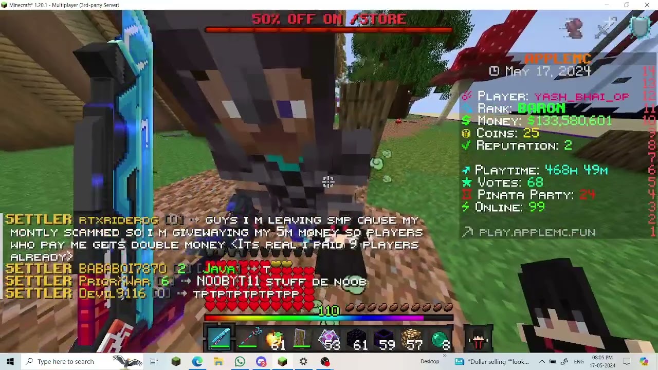 Warp King PvP / Koth In Applemc