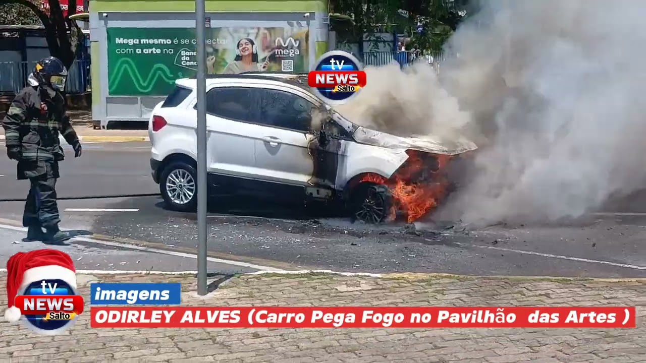 carro que pegou fogo no centro de salto