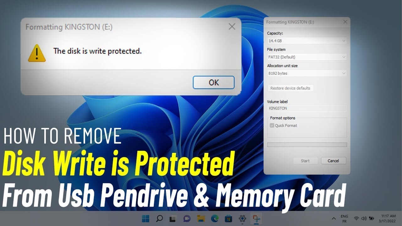 Как удалить запись на диск защищена 2022 | Fix disk write is protected