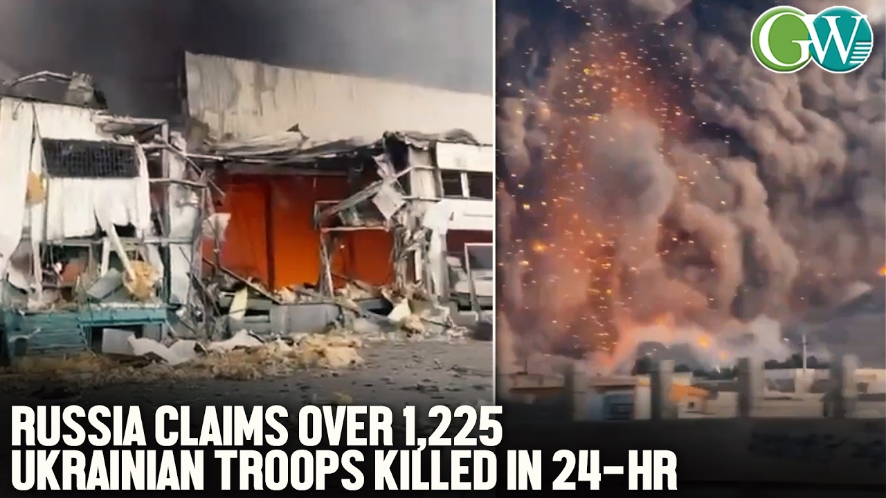 RUSSIA CLAIMS OVER 1,225 UKRAINIAN TROOPS KILLED ACROSS FRONTLINE SECTORS IN 24-HR