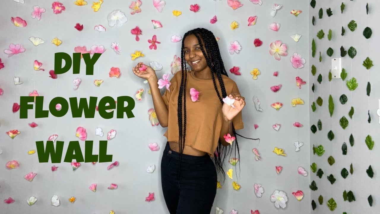 DIY Flower Wall | Cheap Floral Garland Decoration