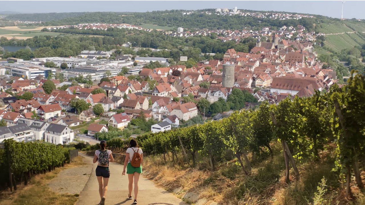 Besigheim sunday afternoon - Walk with relatives, 4K