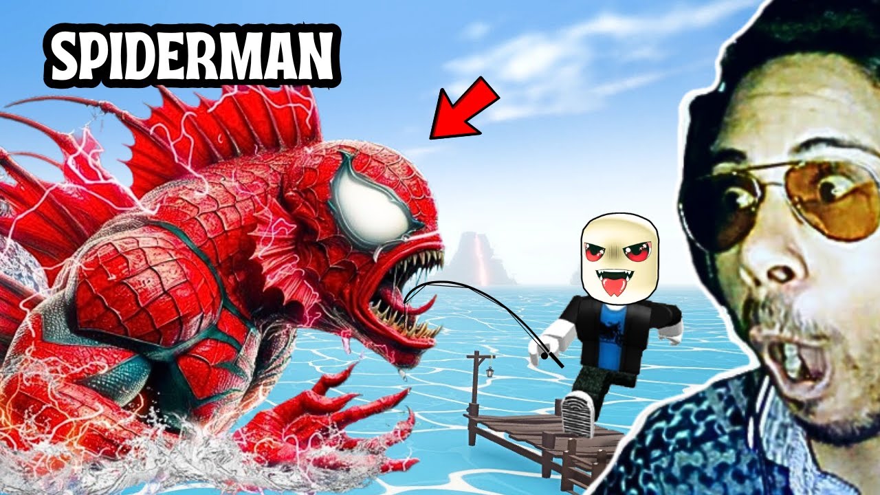 CATCHING THE RAREST MEGA SPIDERMAN FISH IN ROBLOX GO FISHING😱