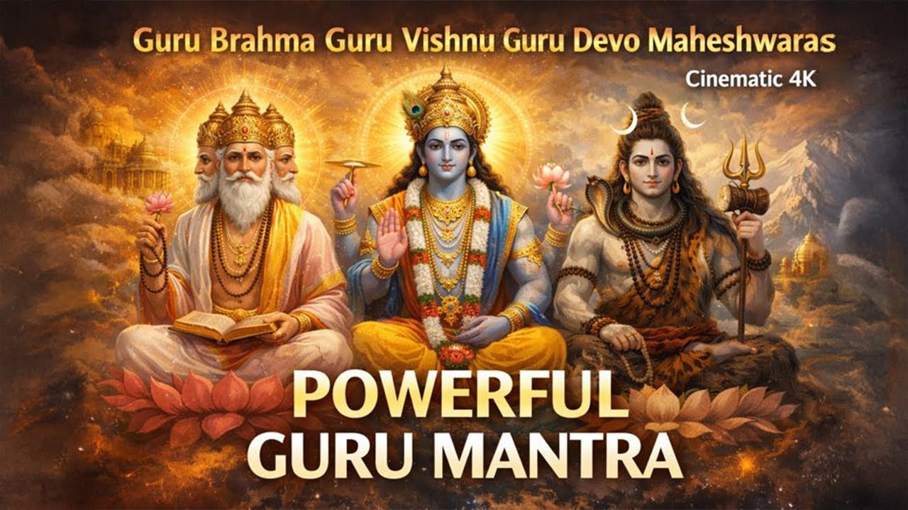 Guru Brahma Guru Vishnu | Powerful Guru Mantra 🙏 | Spiritual Peace