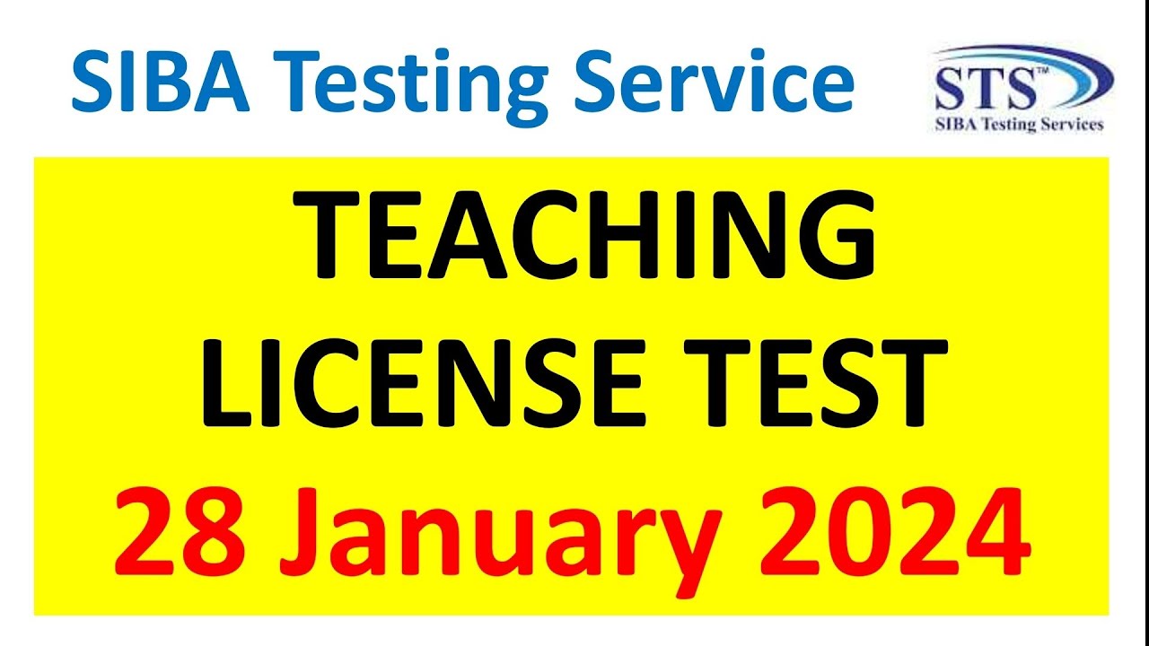 Teaching License Test 28 01 2024 STS Teaching License Test Elementary School Teacher BPS-16