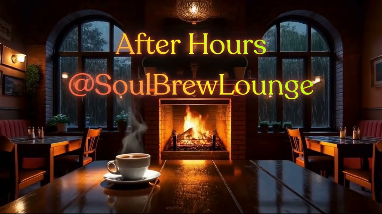After Hours at Soul Brew Lounge ☕ Midnight Café in the Rain | Late Night Jazz Ambience