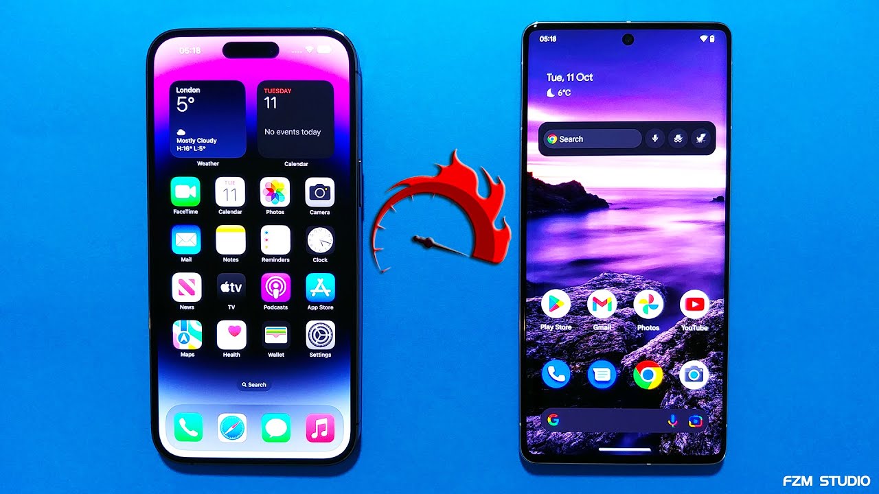Google Pixel 7 Pro VS iPhone 14 Pro Max - Speed Test (4K)