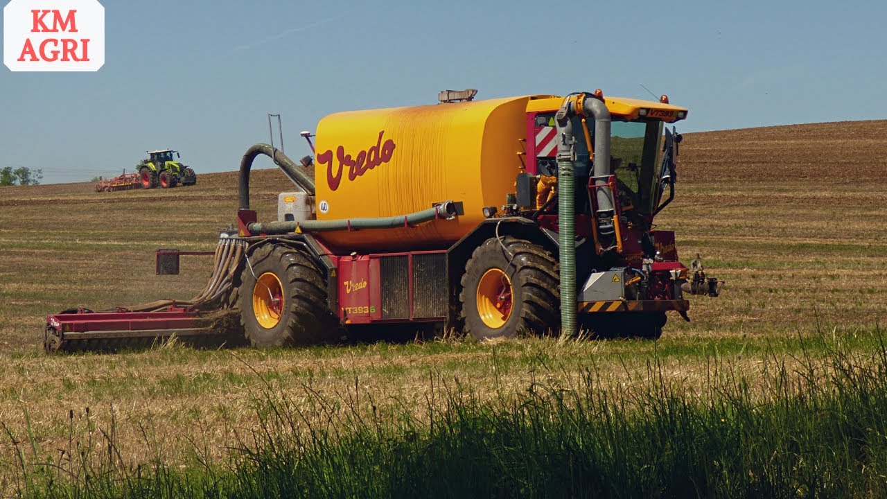 Vredo VT 3936 à l'épandage de digestat 2021 + déchaumage | SARL Coquard