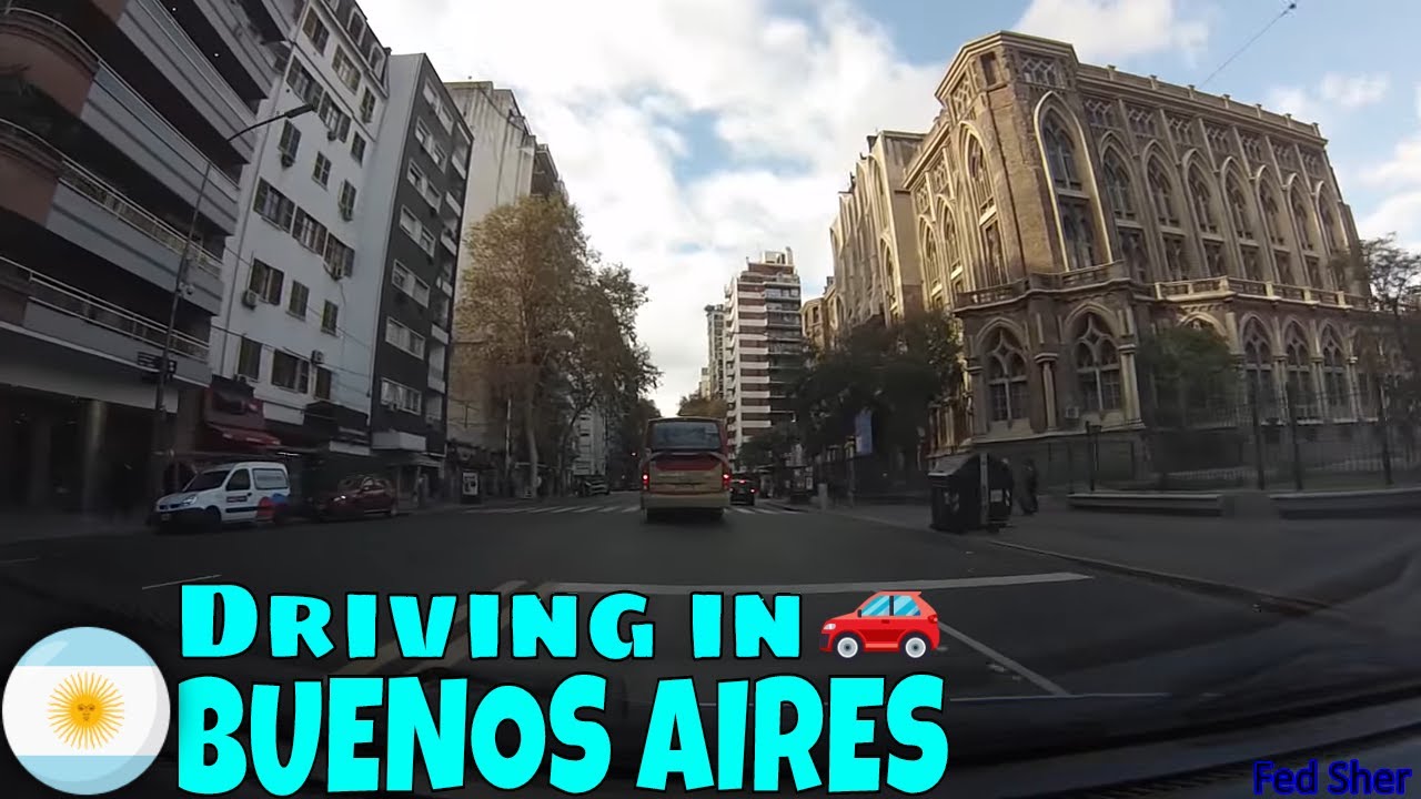Driving in Buenos Aires (from Chacarita to Retiro)