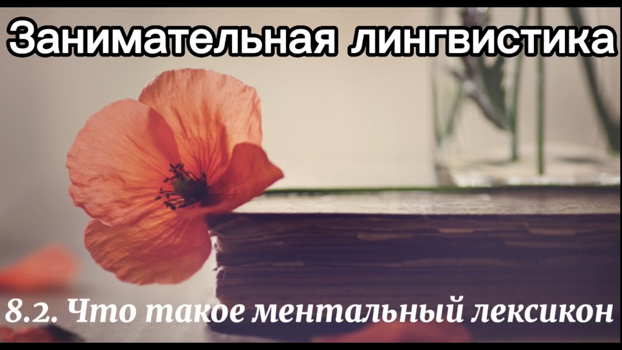 8.2.  Что такое ментальный лексикон.