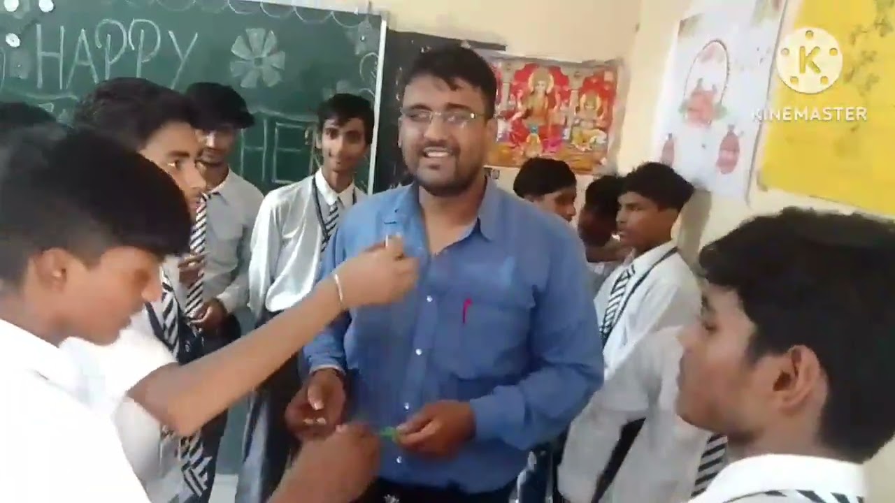 Celebration with students 