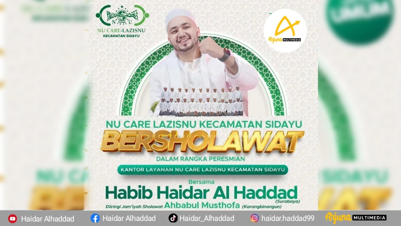 LIVE NU CARE LAZISNU KECAMAMATAN SEDAYU BERSHOLAWAT BERSAMA HABIB HAIDAR BIN ABDULLAH AL HADDAD