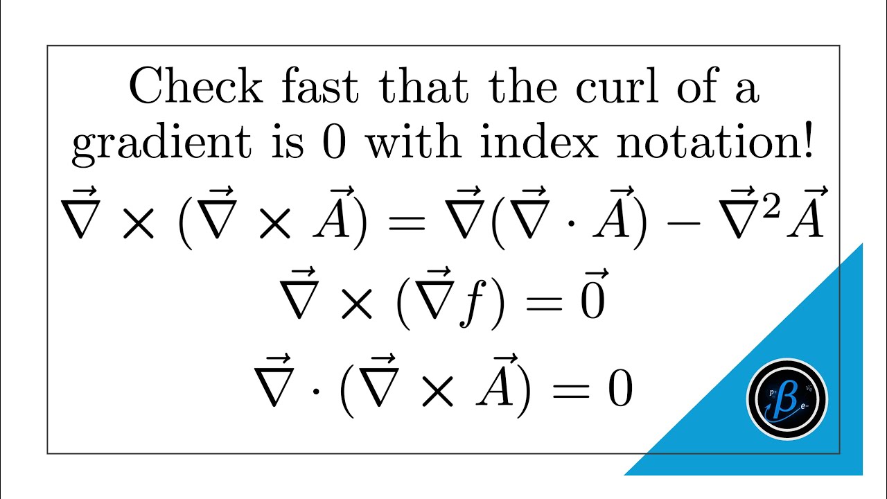 1.1.3- Second derivatives identities with Index Notation (Part 4)