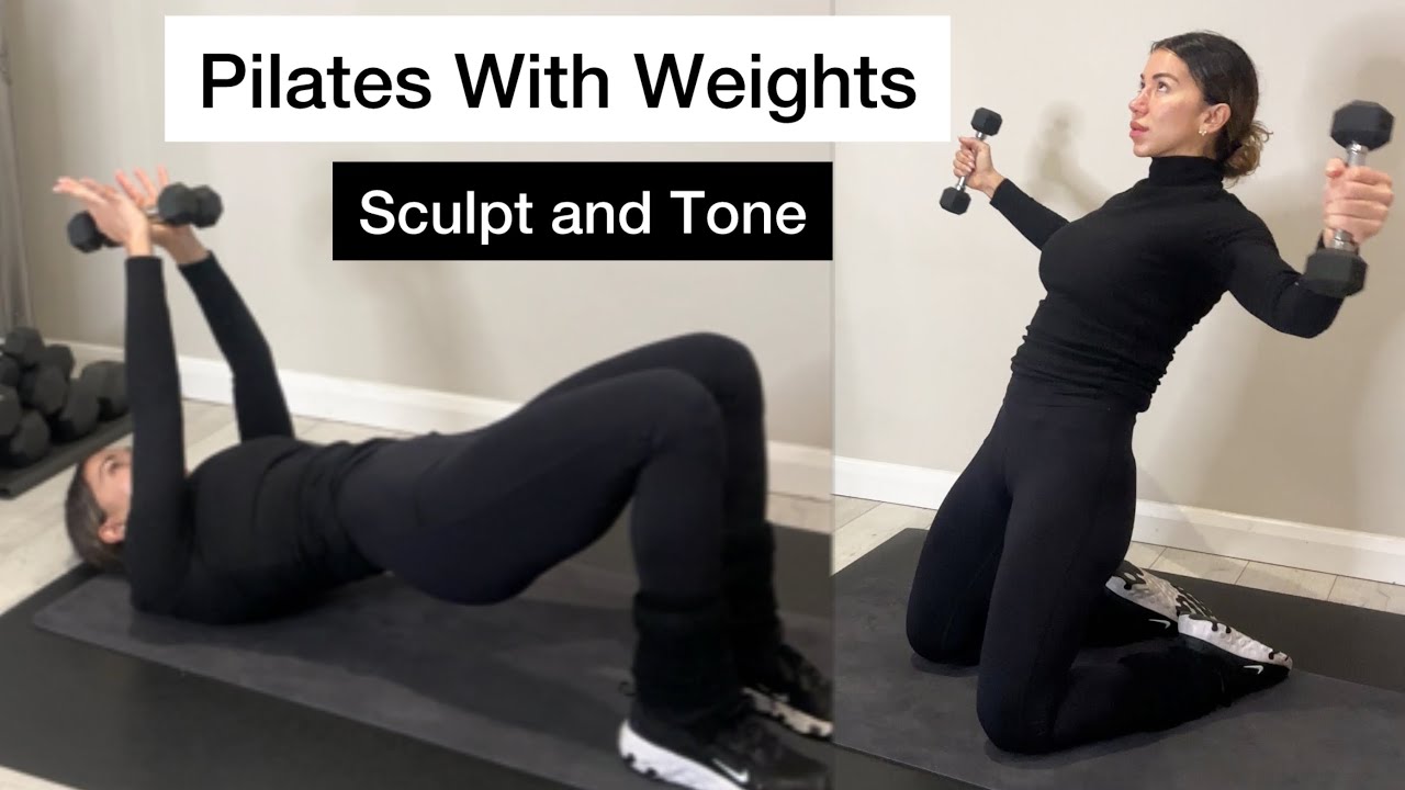 Pilates with Weights Floor Workout | Tone & Strengthen Upper Body + Core