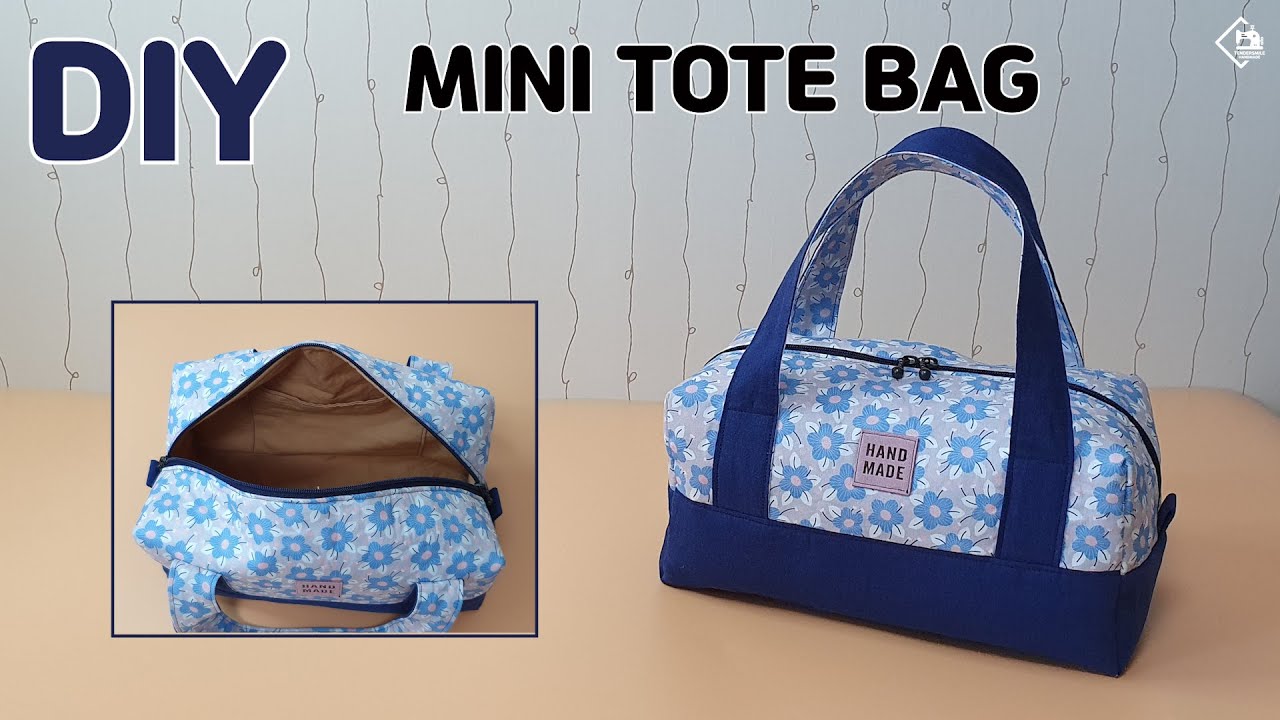 DIY MINI BOSTON BAG/ Simple tote bag/ Zipper pouch/  sewing tutorial [Tendersmile Handmade]