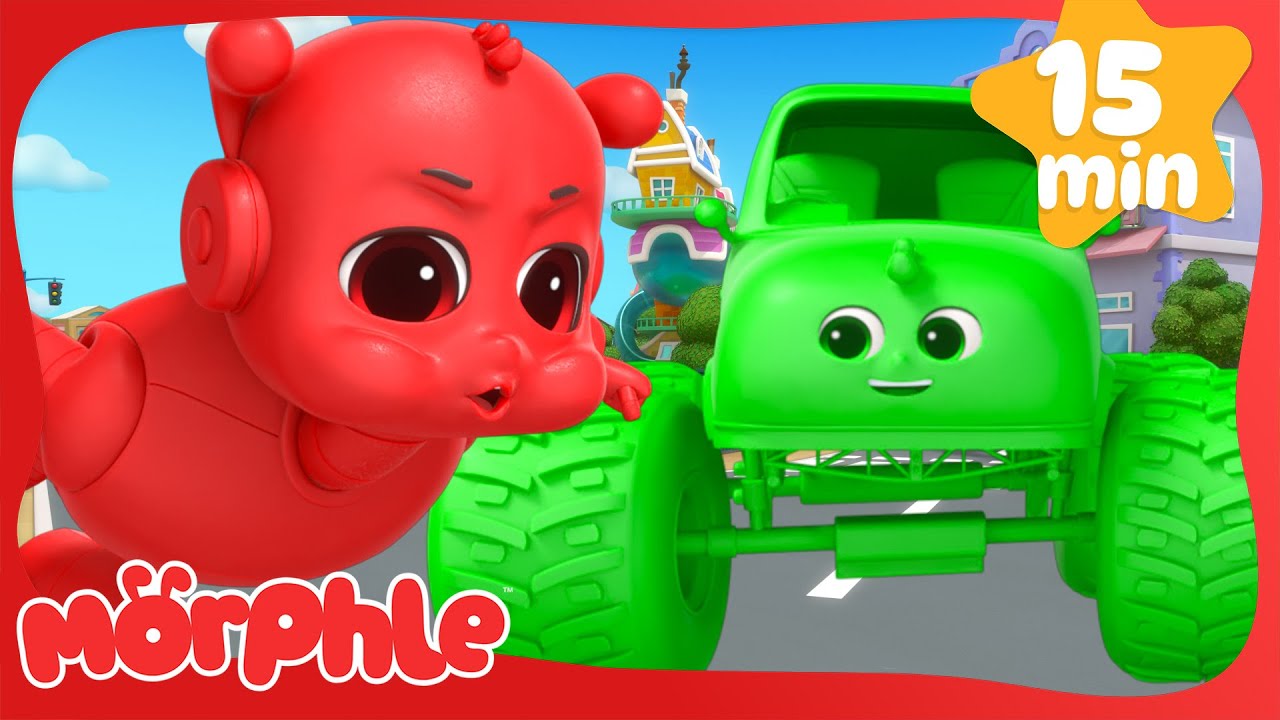 Big Wheels, Big Fun! Orphle Monster Trucks 🟢 | 🔴 Morphle VS Orphle 🟢 | Fun Kids Cartoon