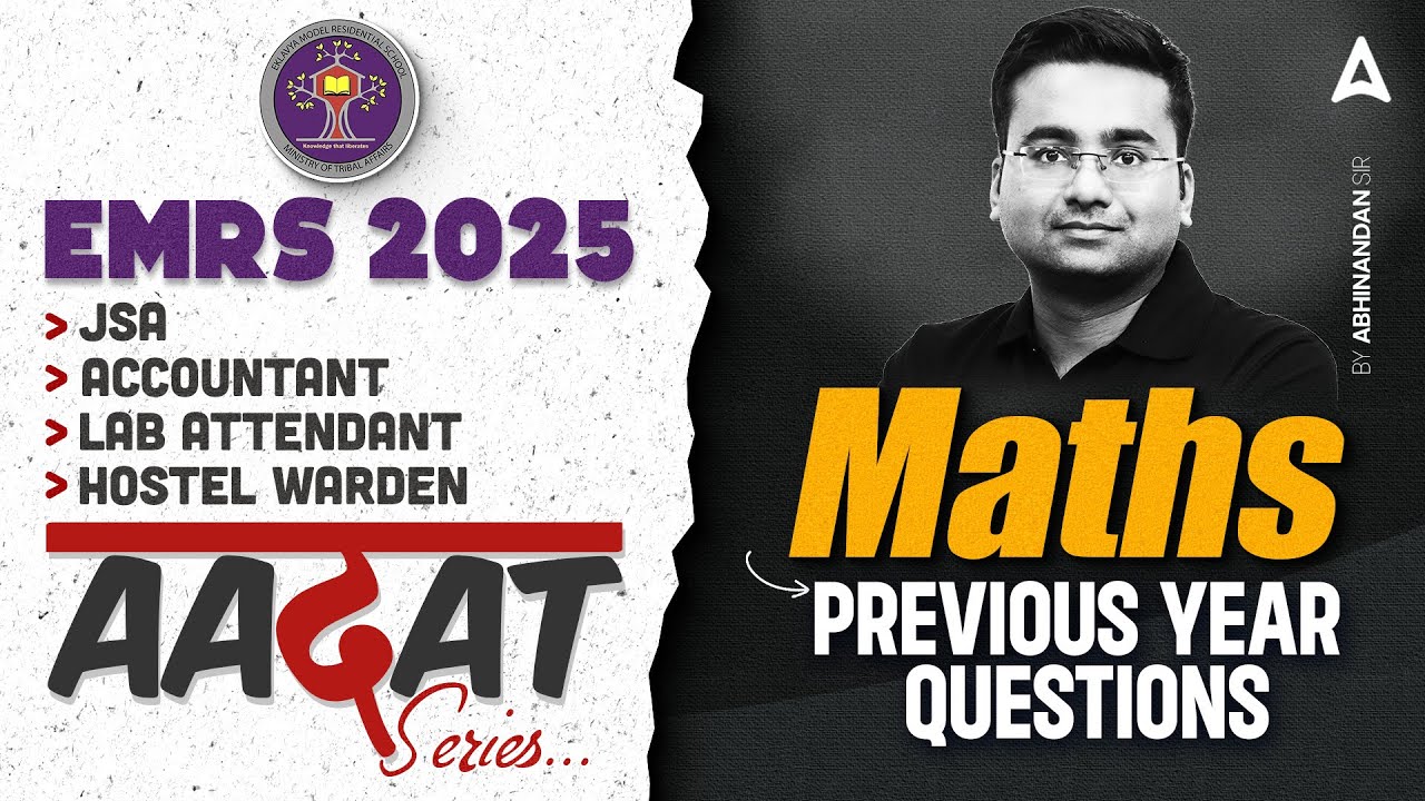 EMRS New Vacancy 2025 | EMRS Maths PYQs | EMRS Hostel Warden & JSA Maths Classes 2025