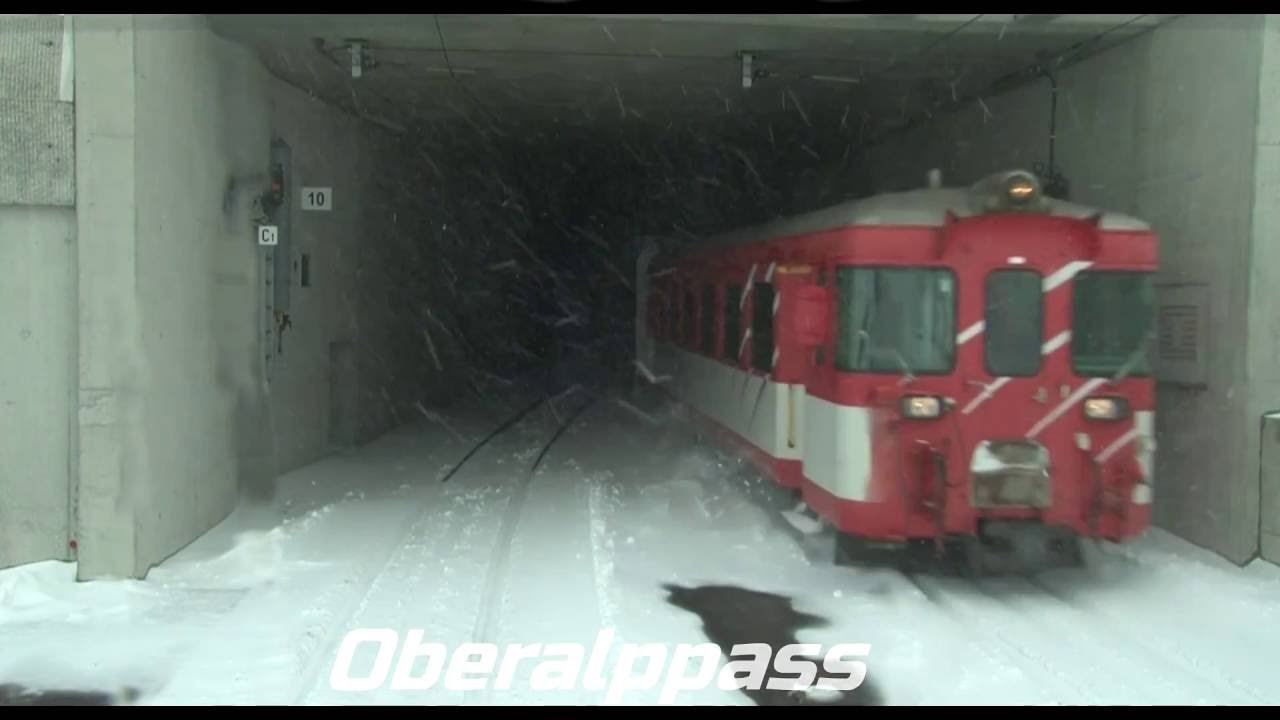 führerstandsmitfahrt: Oberalppas - Disentis/Mustér