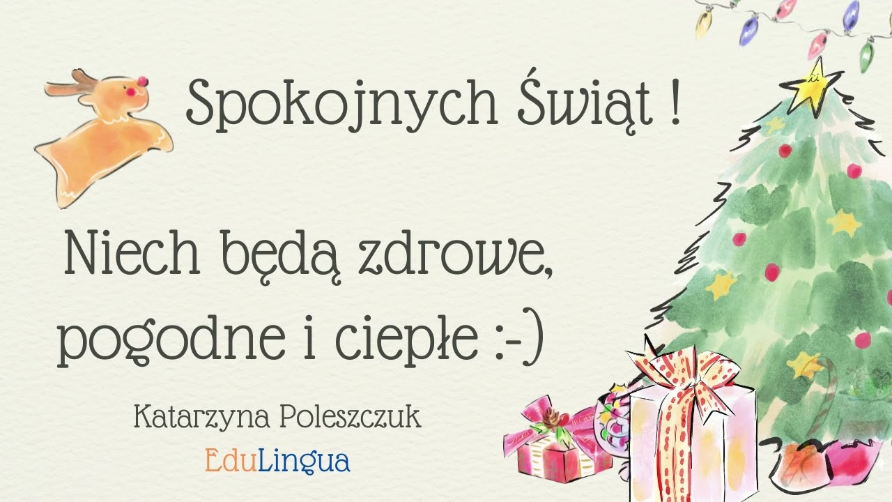 EDULINGUA  życzy  Spokojnych Świąt