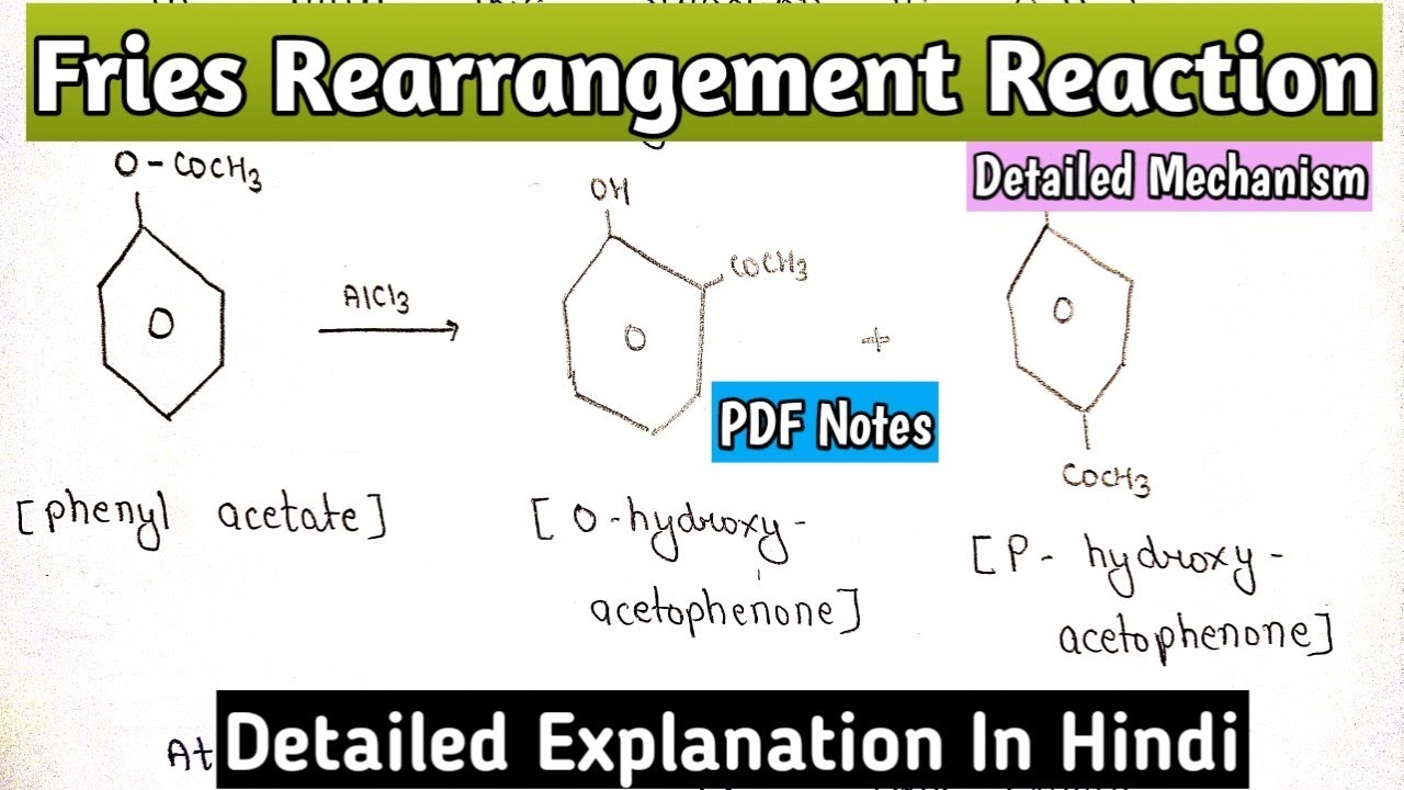 Fries Rearrangement Reaction | Detailed Mechanisms | BSc.2nd Year #bscnotes #organicchemistry