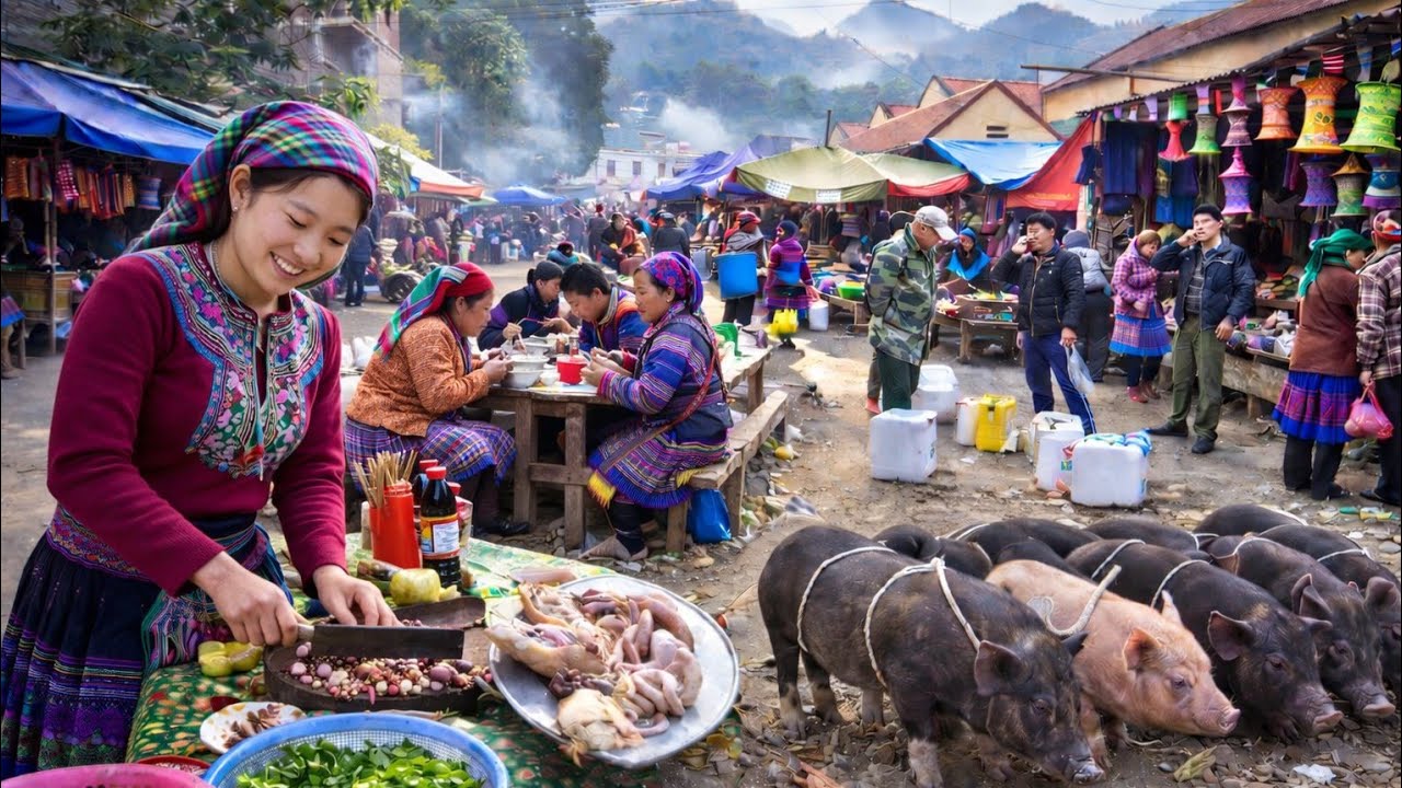 FULL CHỢ BIÊN GIỚI TÂY BẮC - SÍN CHÉNG (lào cai) |Ẩm Thực Núi Rừng, Lợn Cắp Nách Và Nông Sản Quý