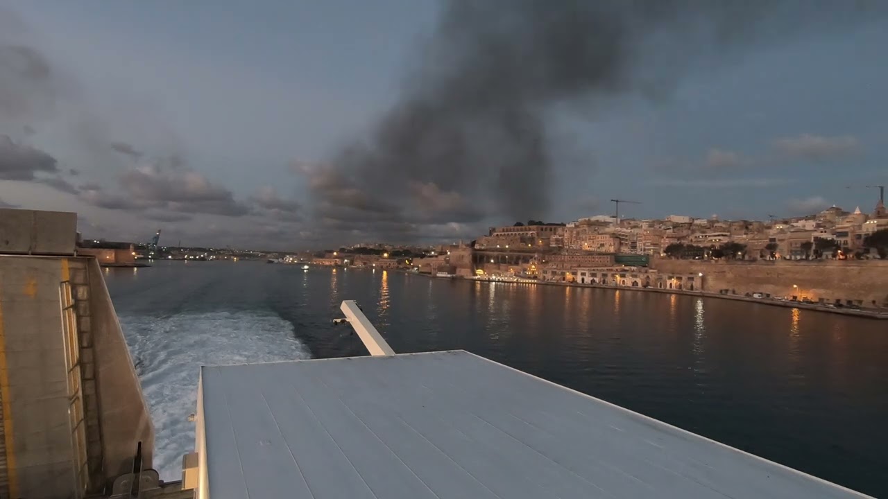 Virtu Ferry Valetta Malta to Pozzallo Sicily November 2022 GoPro 7 Time Warp 5x