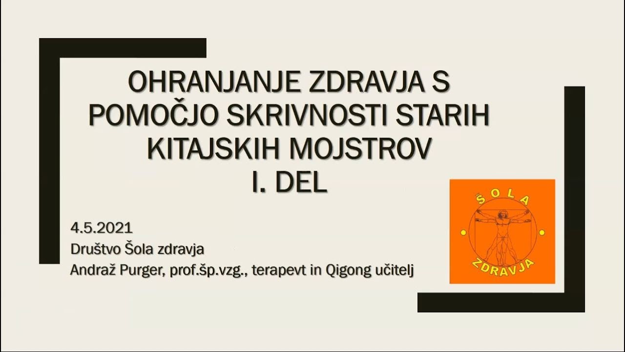 Ohranjanje zdravja s pomočjo skrivnosti starih kitajskih mojstrov