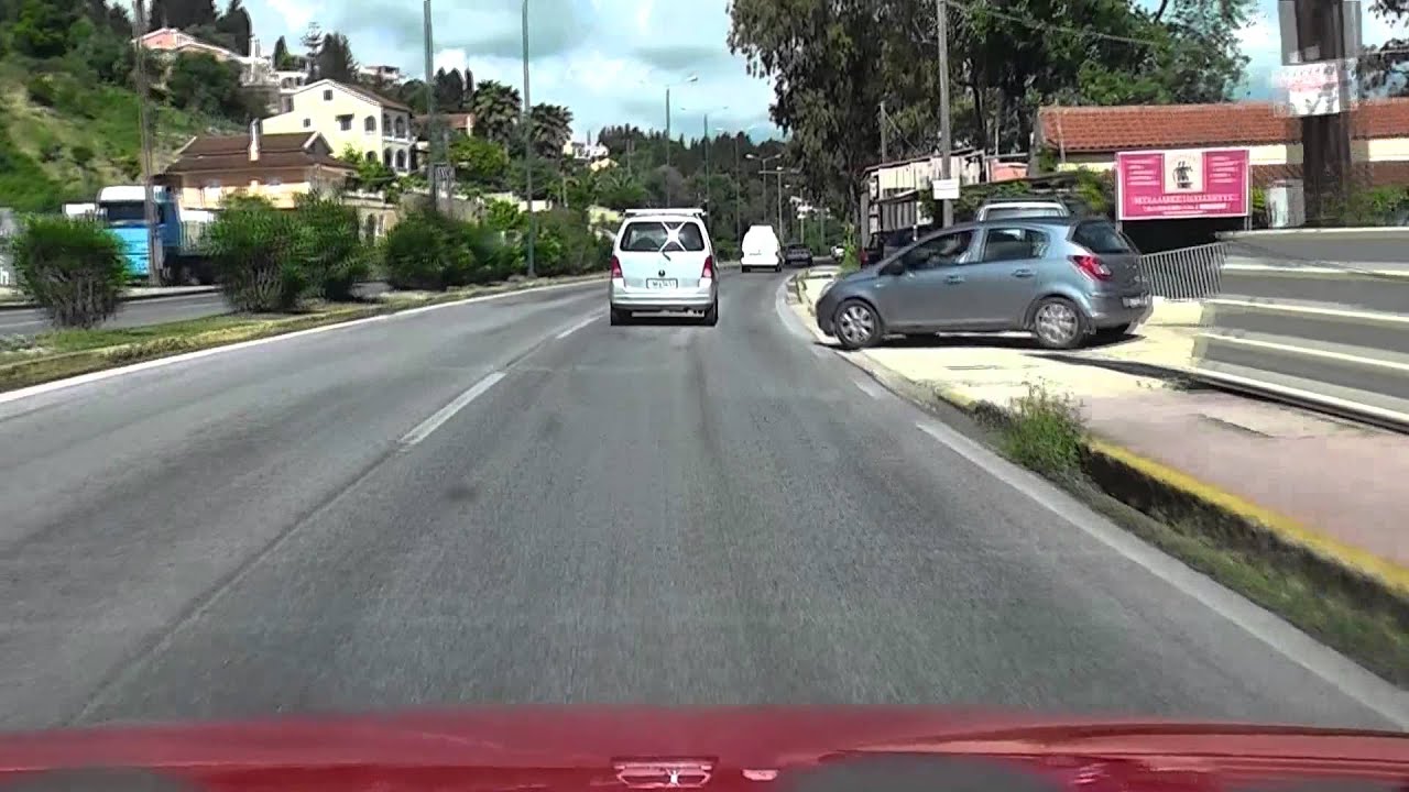 Corfu (Kerkyra) Airport to Kassiopi - Survival Drive - Part One in HD.