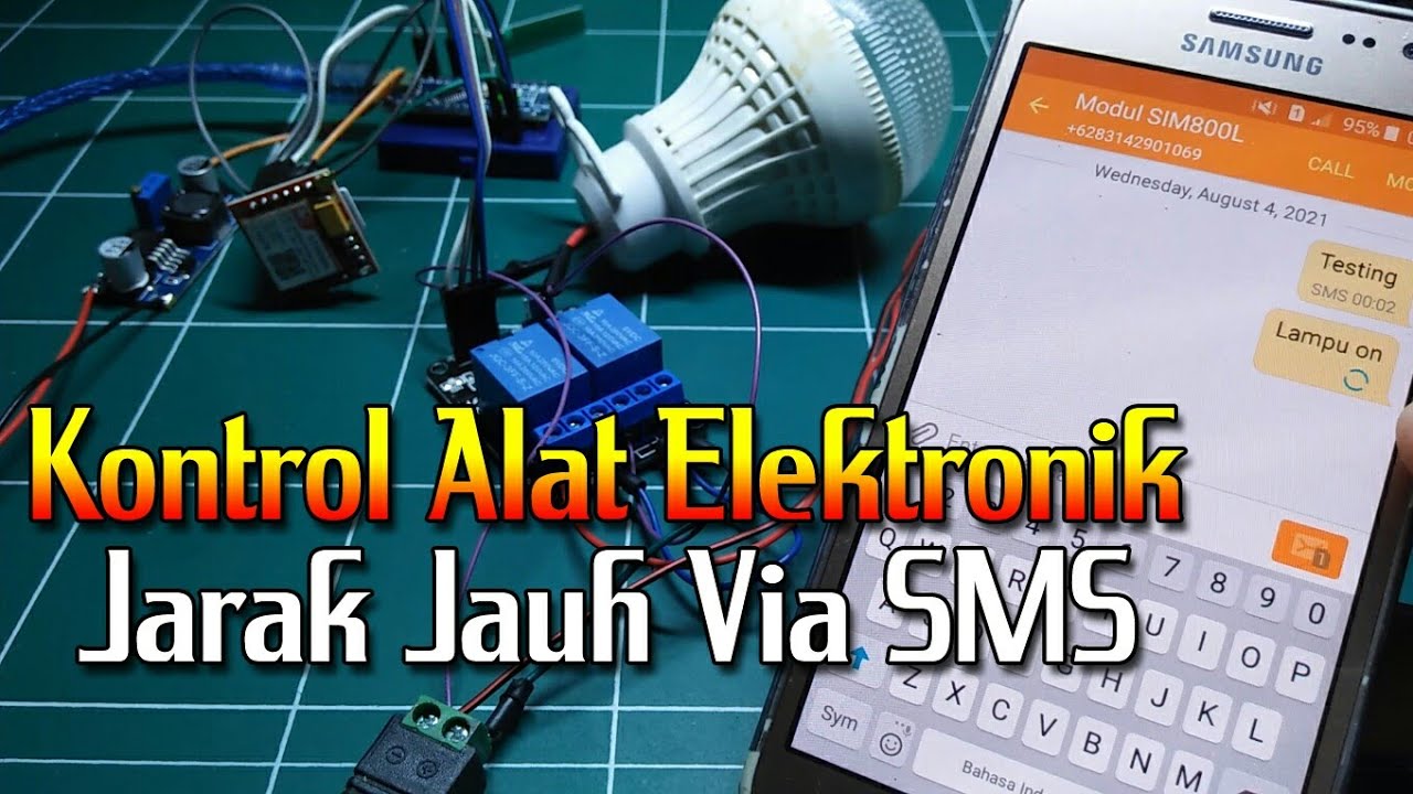 🛑 Kontrol alat elektronik jarak jauh via SMS